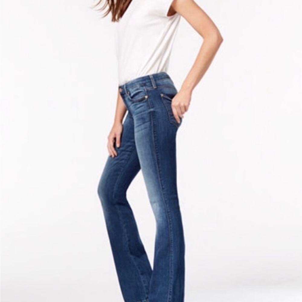 7 FOR ALL MANKIND Pink Crystal Embellished Boot Cut Jeans